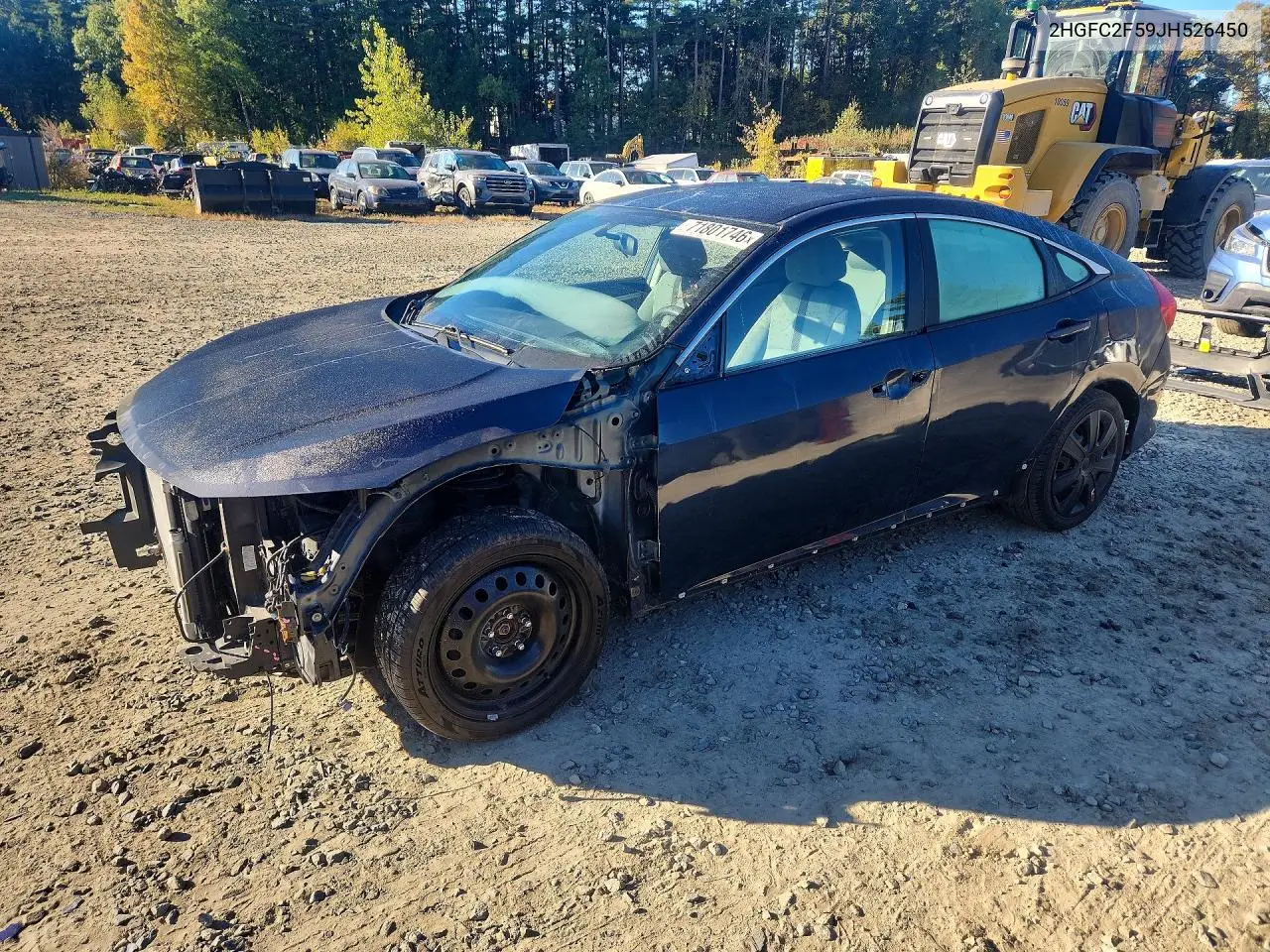 HONDA CIVIC 2018, VIN 2HGFC2F59JH526450
