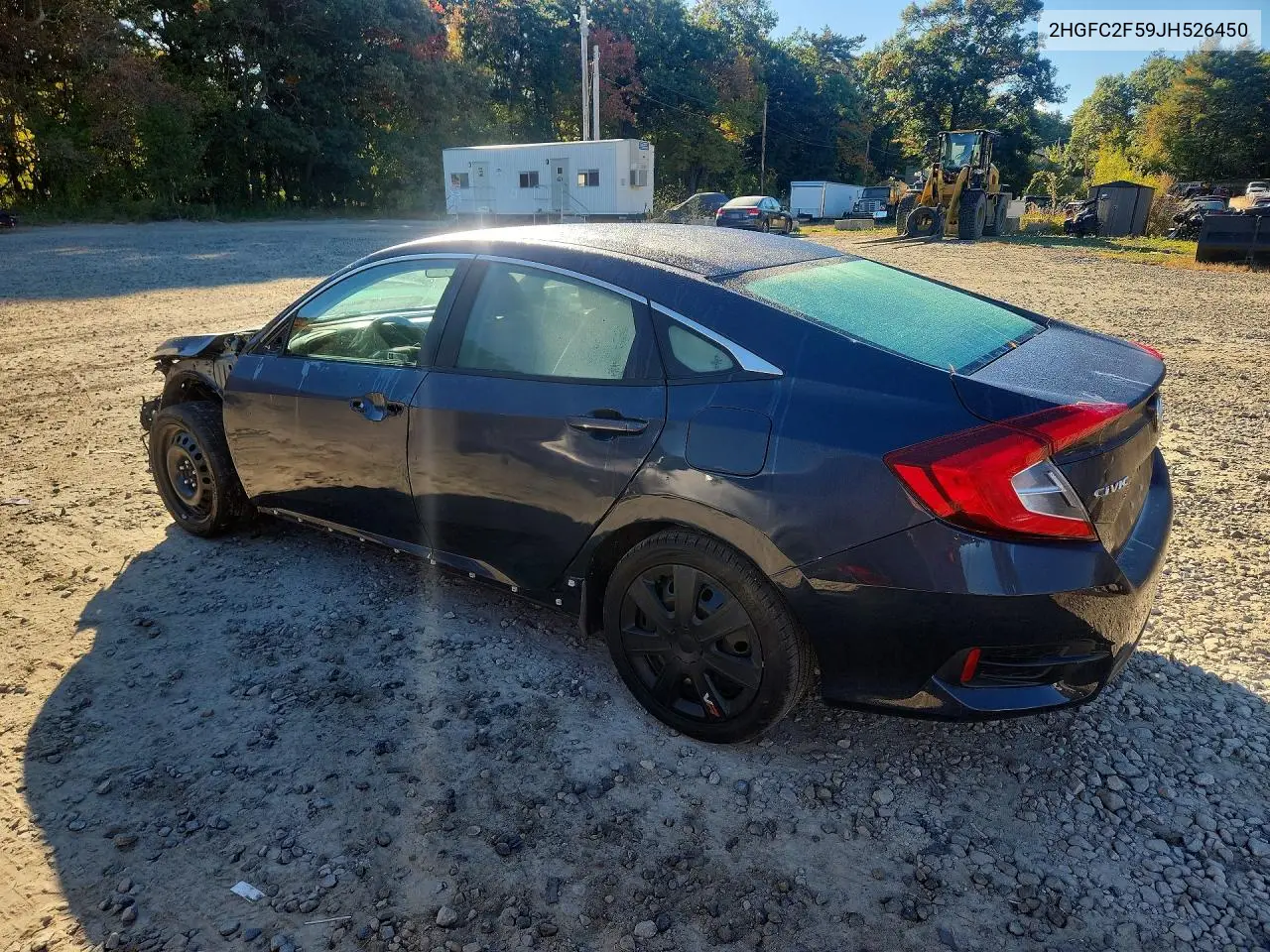 2018 HONDA CIVIC VIN 2HGFC2F59JH526450 — фото 2