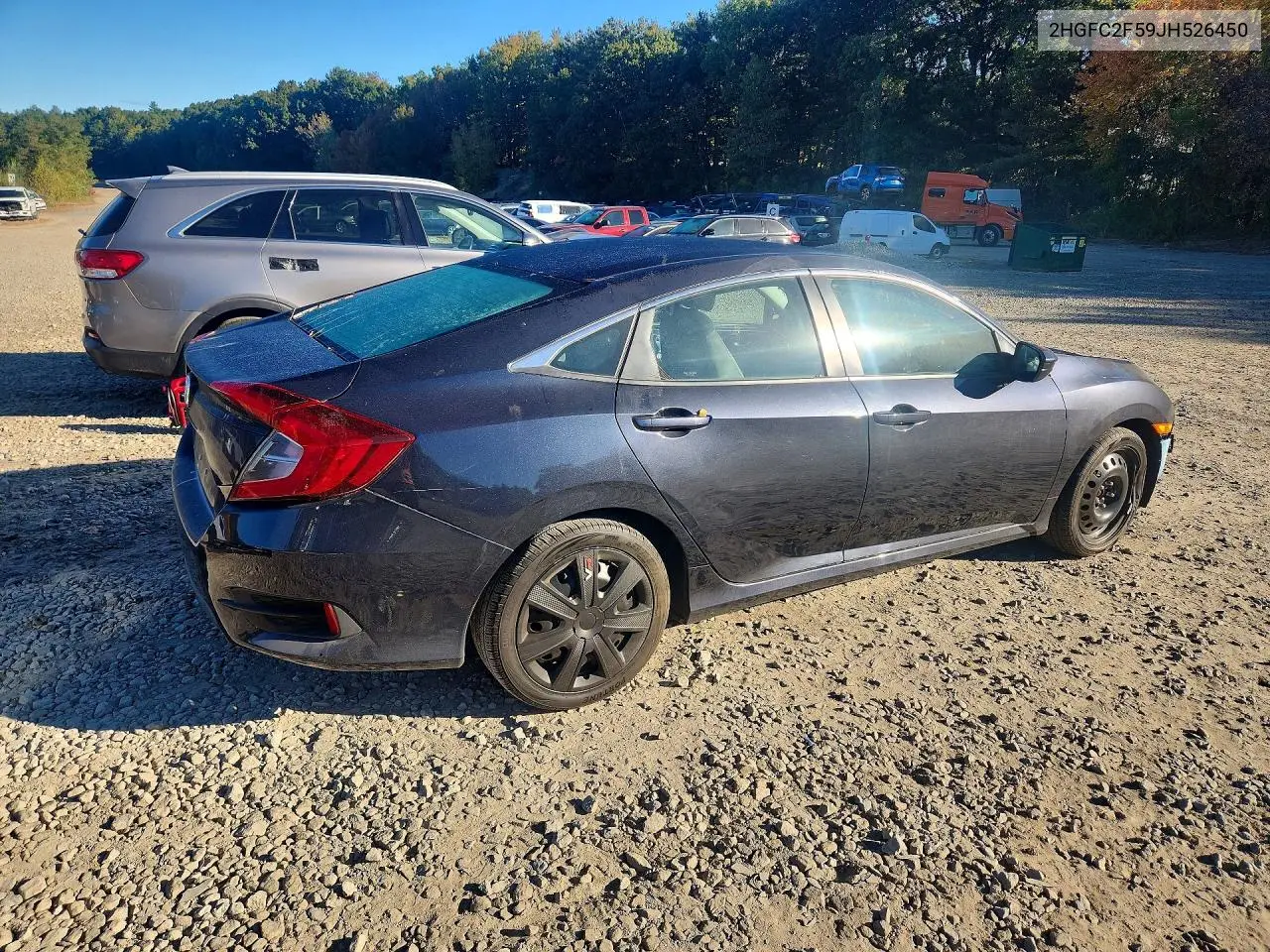 2018 HONDA CIVIC VIN 2HGFC2F59JH526450 — фото 3