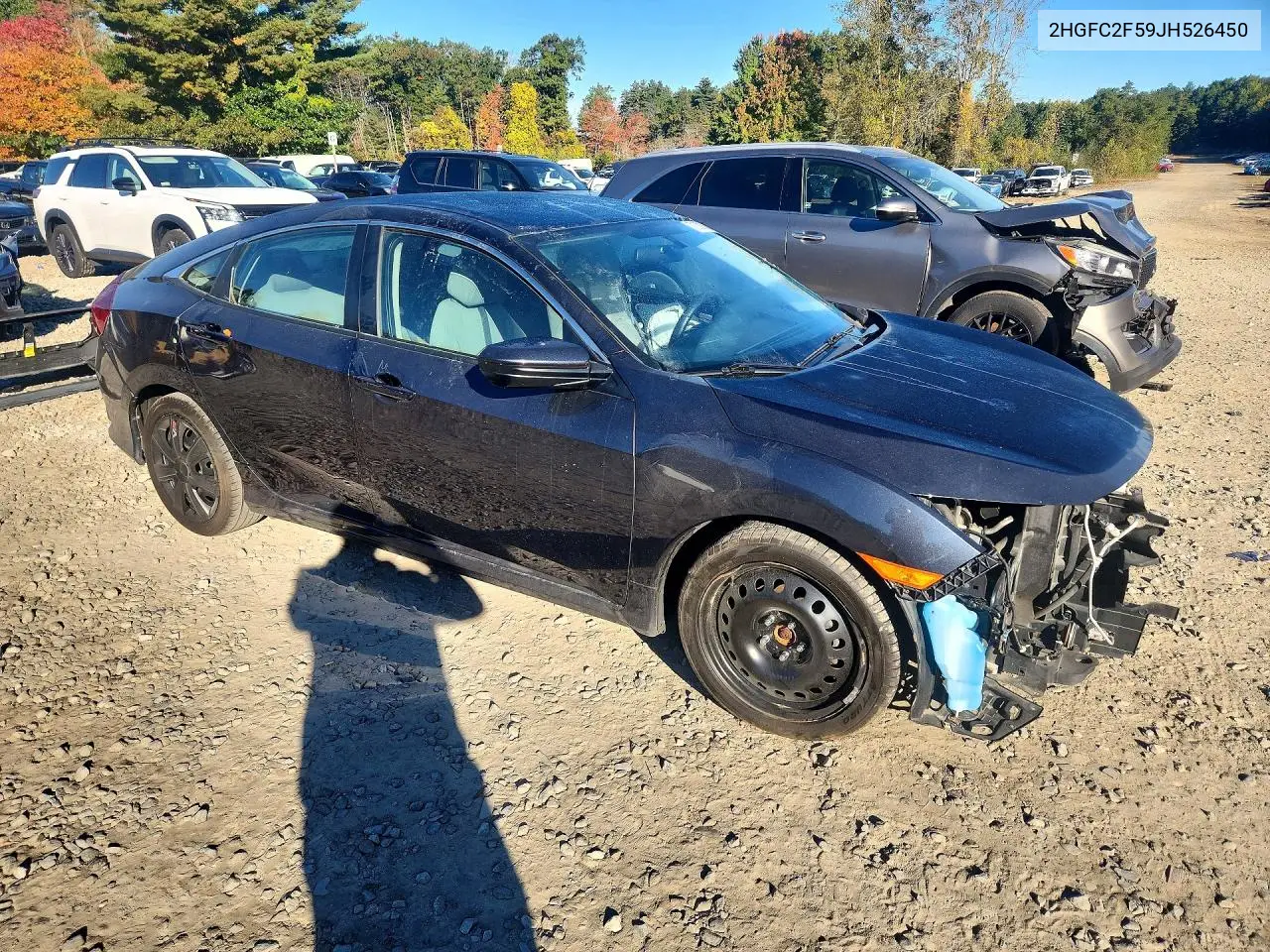 2018 HONDA CIVIC VIN 2HGFC2F59JH526450 — фото 4