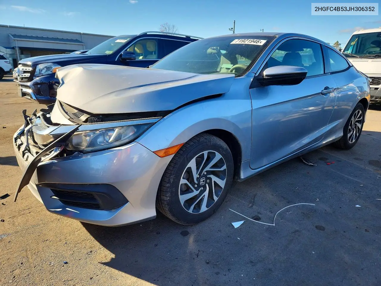 HONDA CIVIC 2018, VIN 2HGFC4B53JH306352