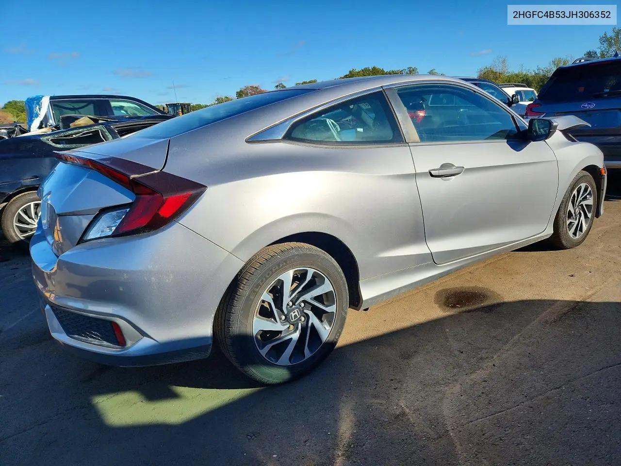 2018 HONDA CIVIC VIN 2HGFC4B53JH306352 — фото 3