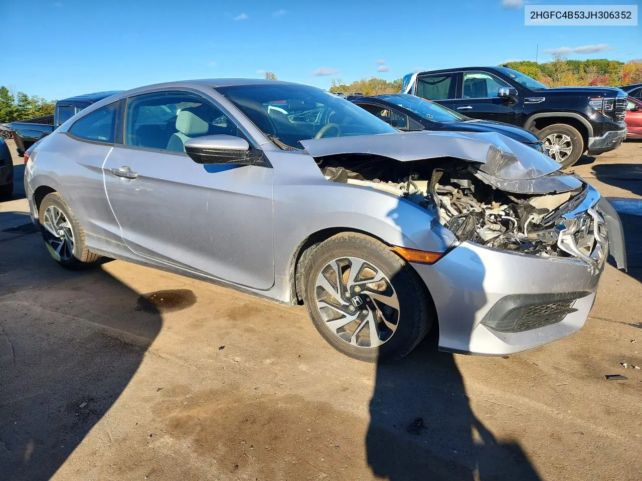 2018 HONDA CIVIC VIN 2HGFC4B53JH306352 — фото 4