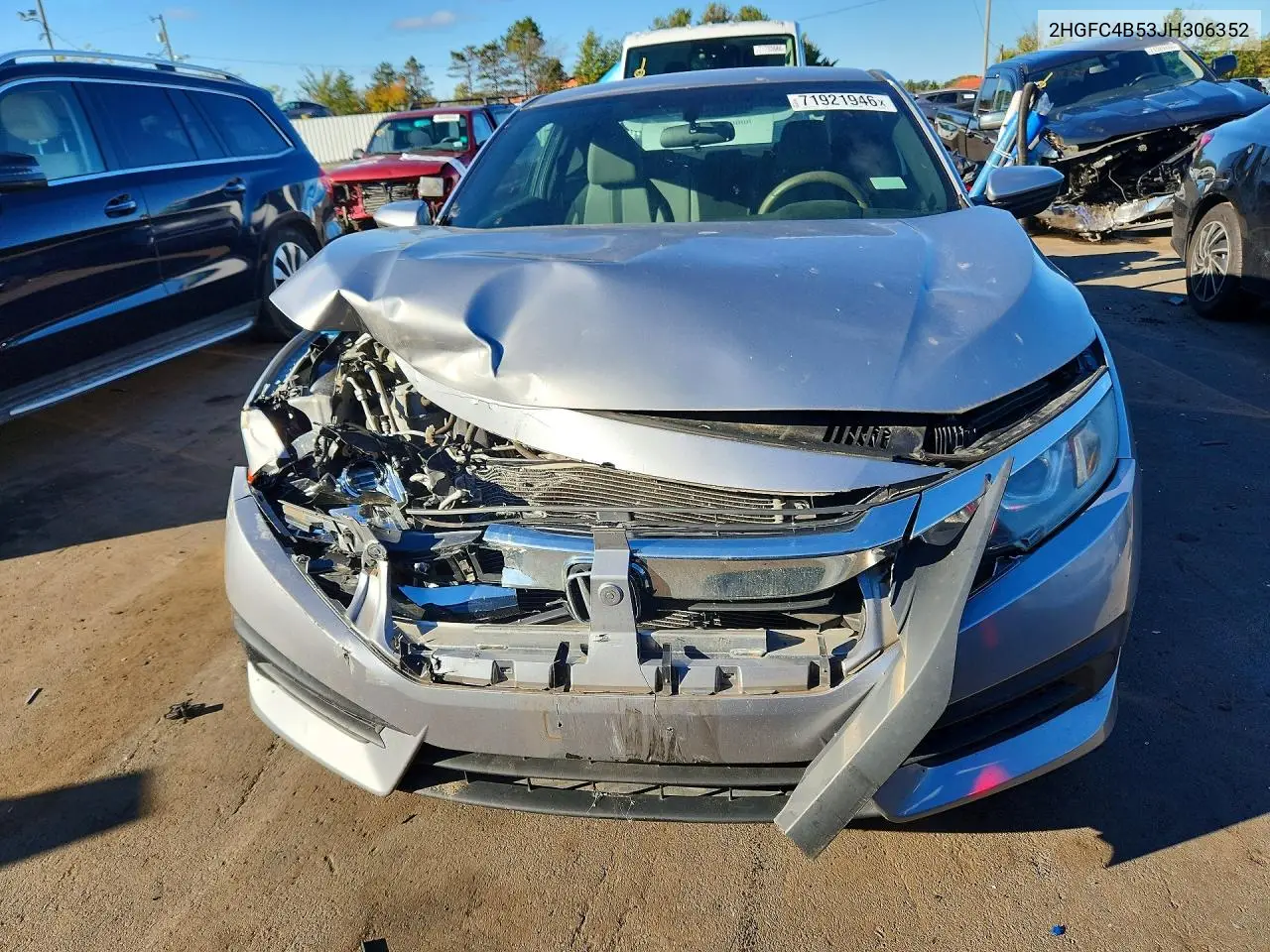 2018 HONDA CIVIC VIN 2HGFC4B53JH306352 — фото 5