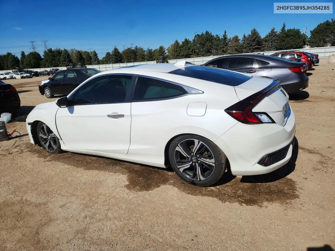 2018 HONDA CIVIC VIN 2HGFC3B95JH354285 — фото 2