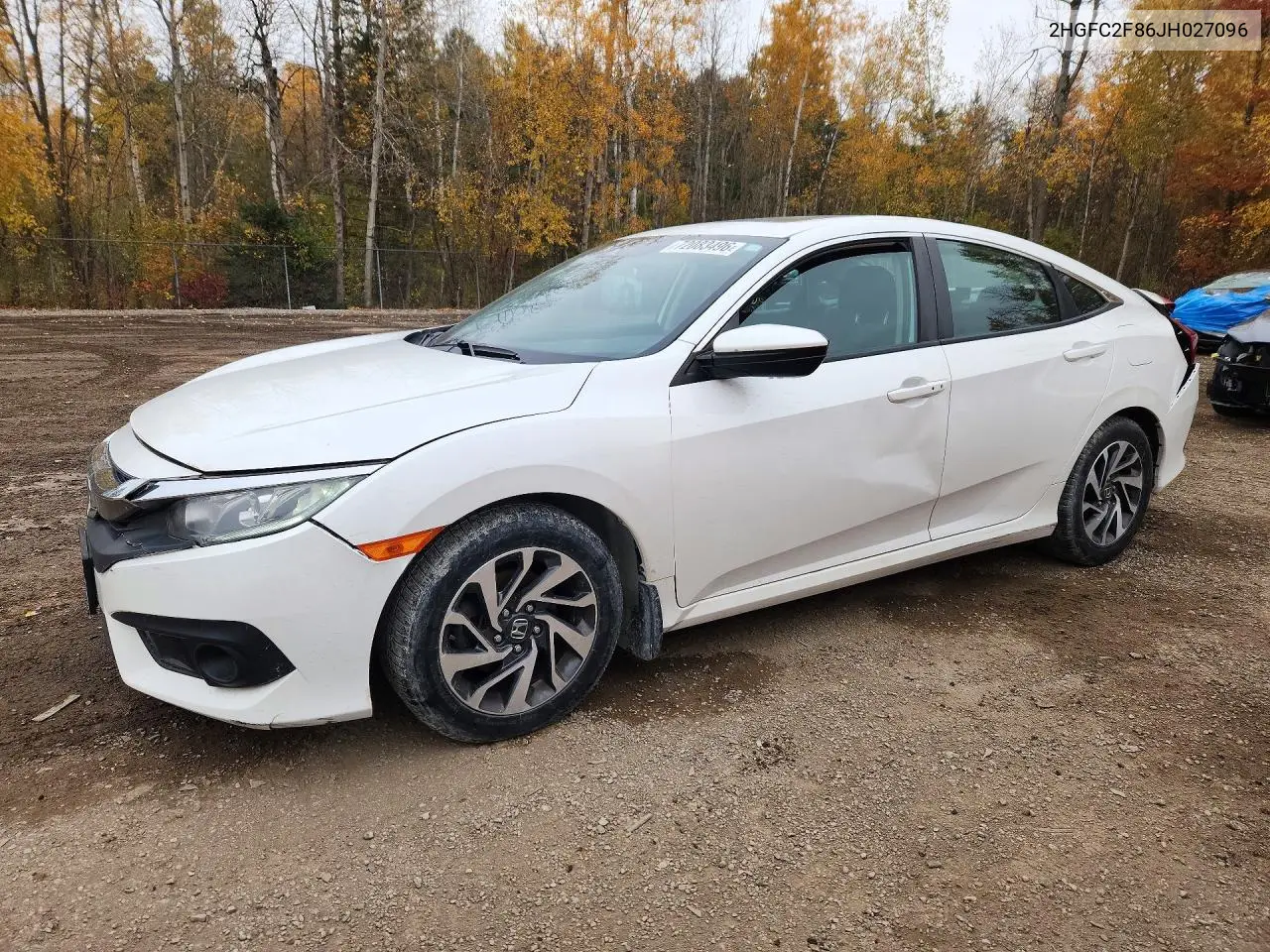HONDA CIVIC 2018, VIN 2HGFC2F86JH027096