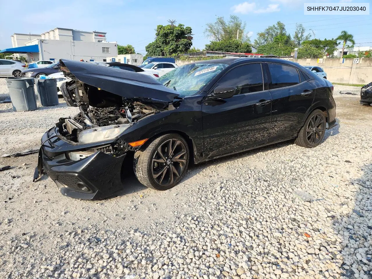 HONDA CIVIC 2018, VIN SHHFK7G47JU203040