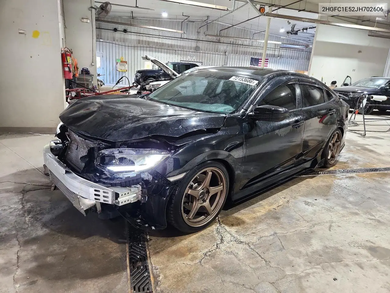 HONDA CIVIC 2018, VIN 2HGFC1E52JH702606