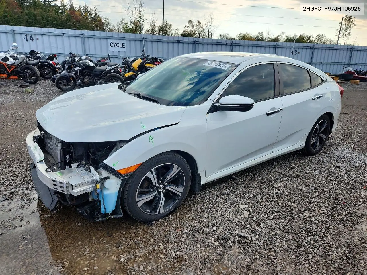 HONDA CIVIC 2018, VIN 2HGFC1F97JH106926