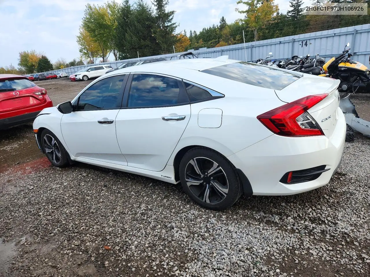 2018 HONDA CIVIC VIN 2HGFC1F97JH106926 — фото 2