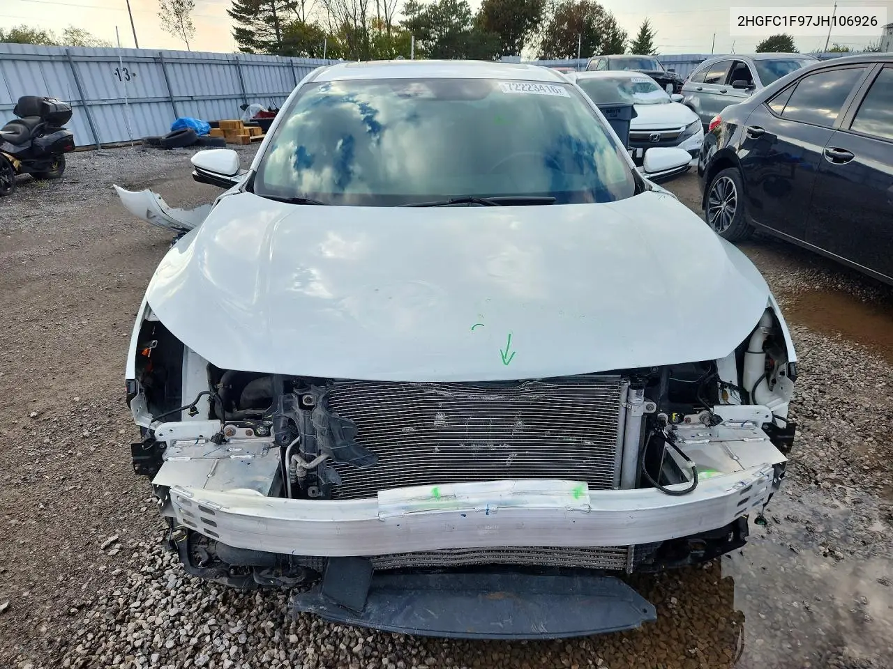 2018 HONDA CIVIC VIN 2HGFC1F97JH106926 — фото 5