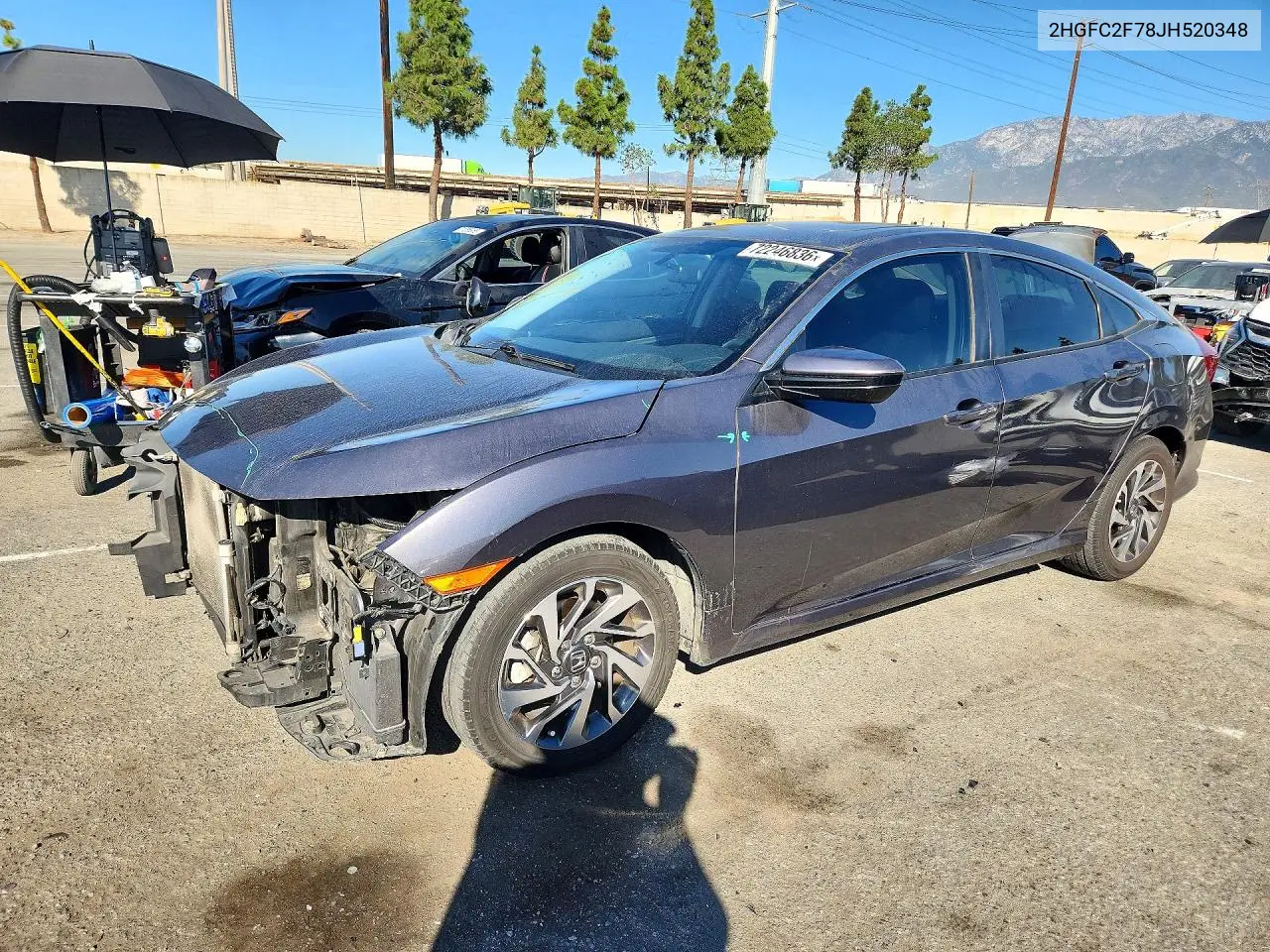 HONDA CIVIC 2018, VIN 2HGFC2F78JH520348