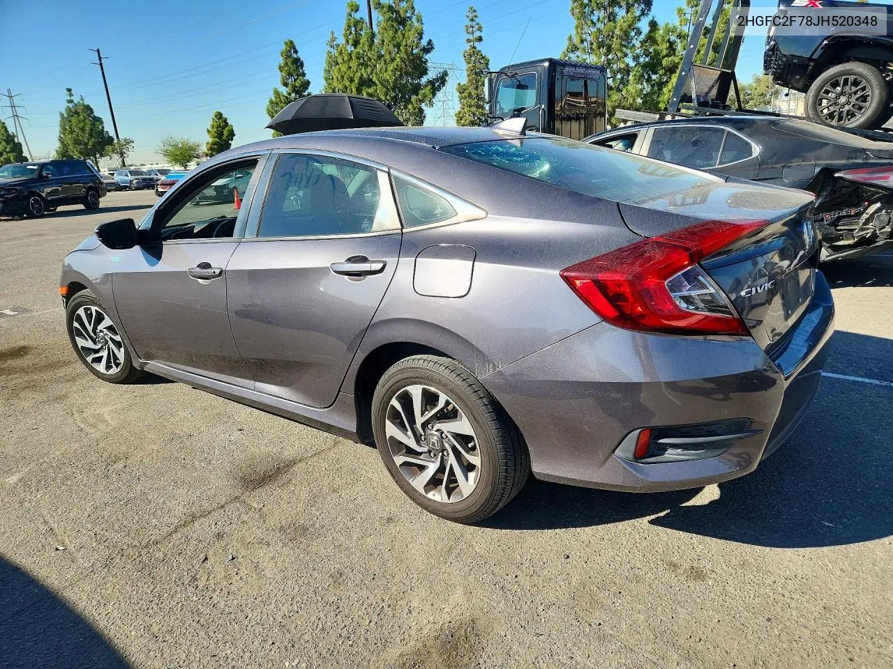2018 HONDA CIVIC VIN 2HGFC2F78JH520348 — фото 2