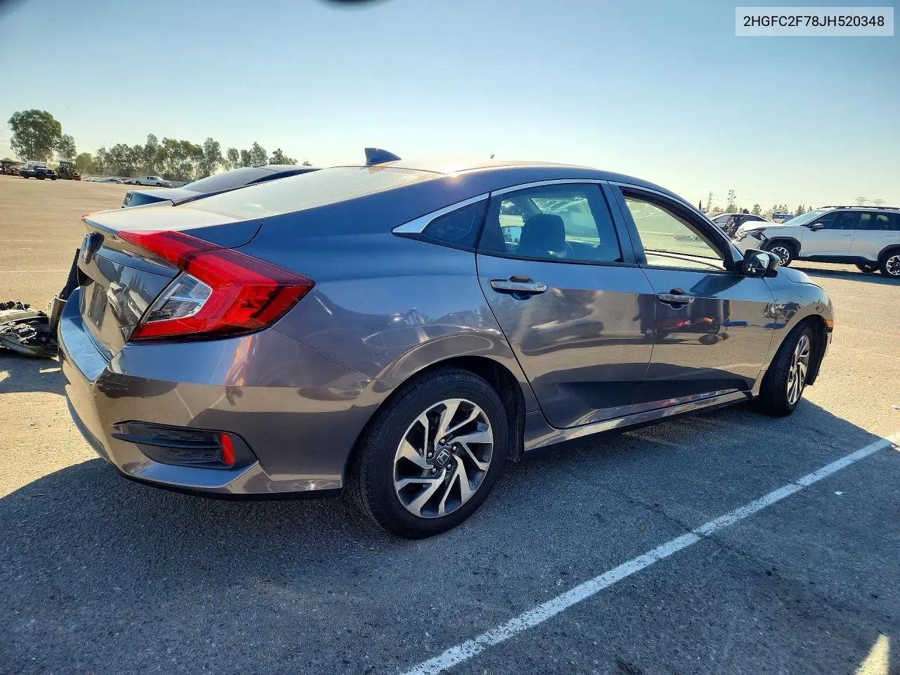 2018 HONDA CIVIC VIN 2HGFC2F78JH520348 — фото 3