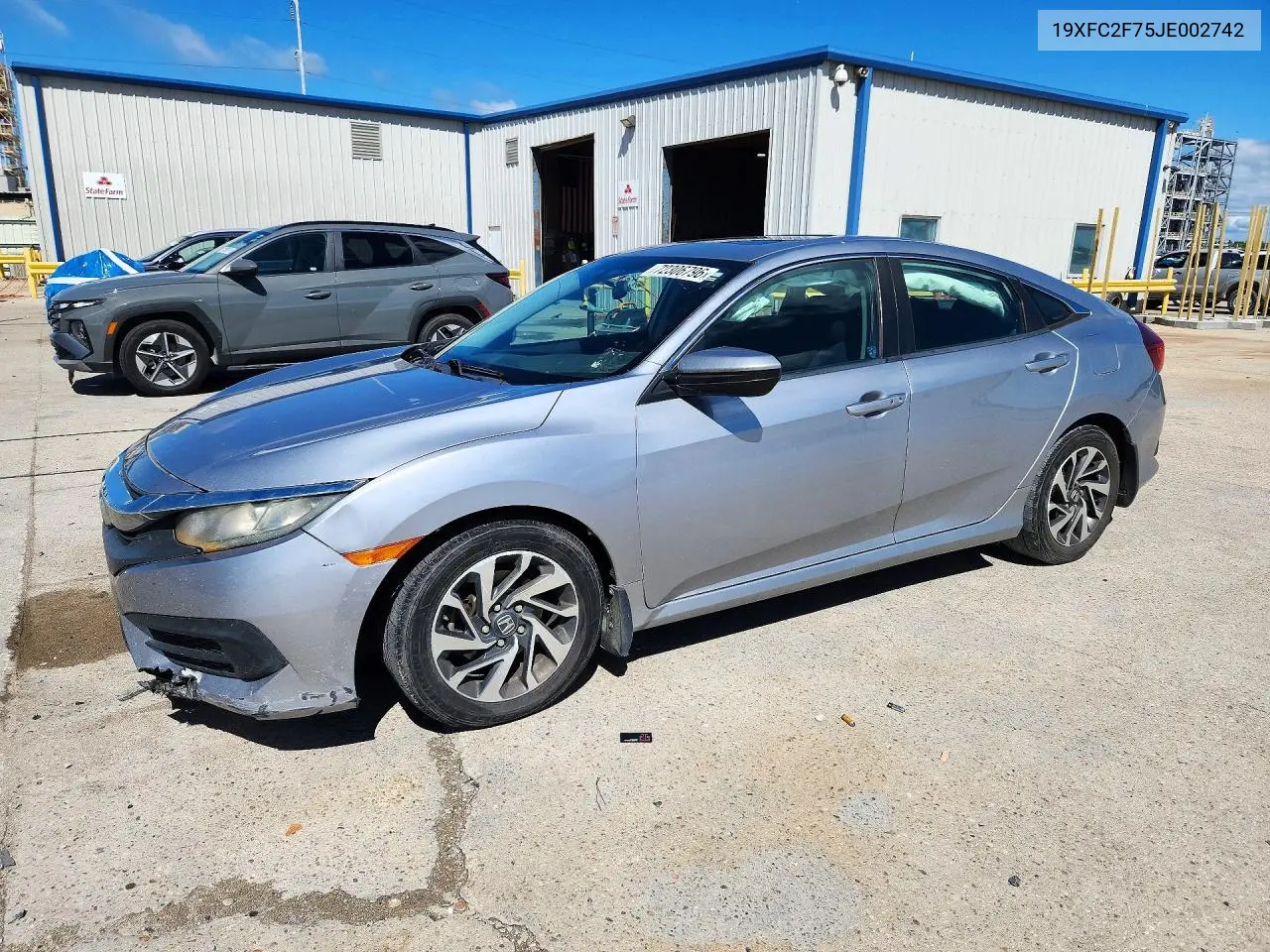 HONDA CIVIC 2018, VIN 19XFC2F75JE002742