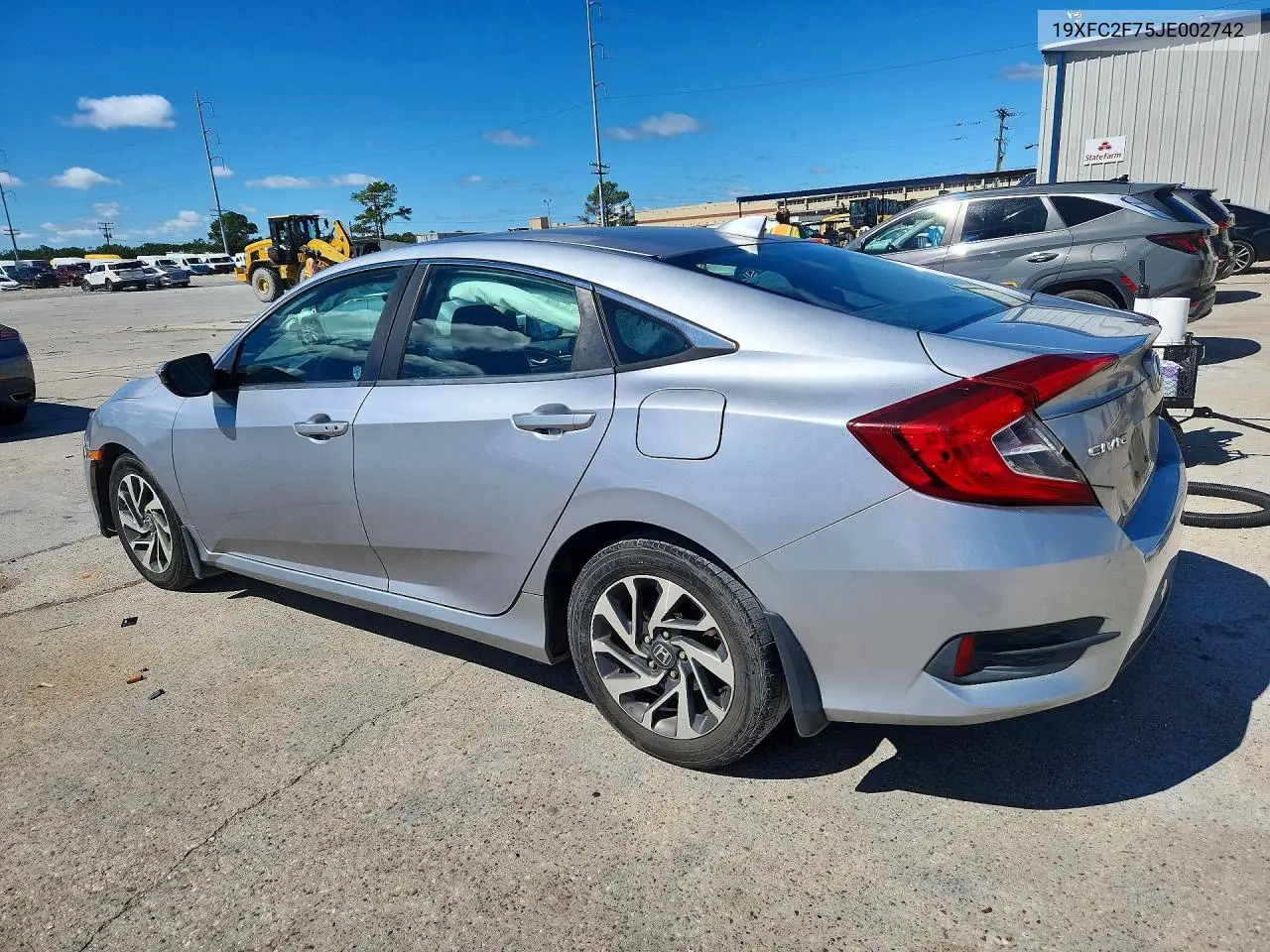 2018 HONDA CIVIC VIN 19XFC2F75JE002742 — фото 2