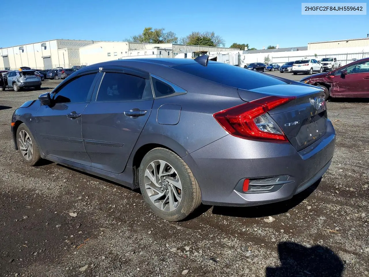 2018 HONDA CIVIC VIN 2HGFC2F84JH559642 — фото 2