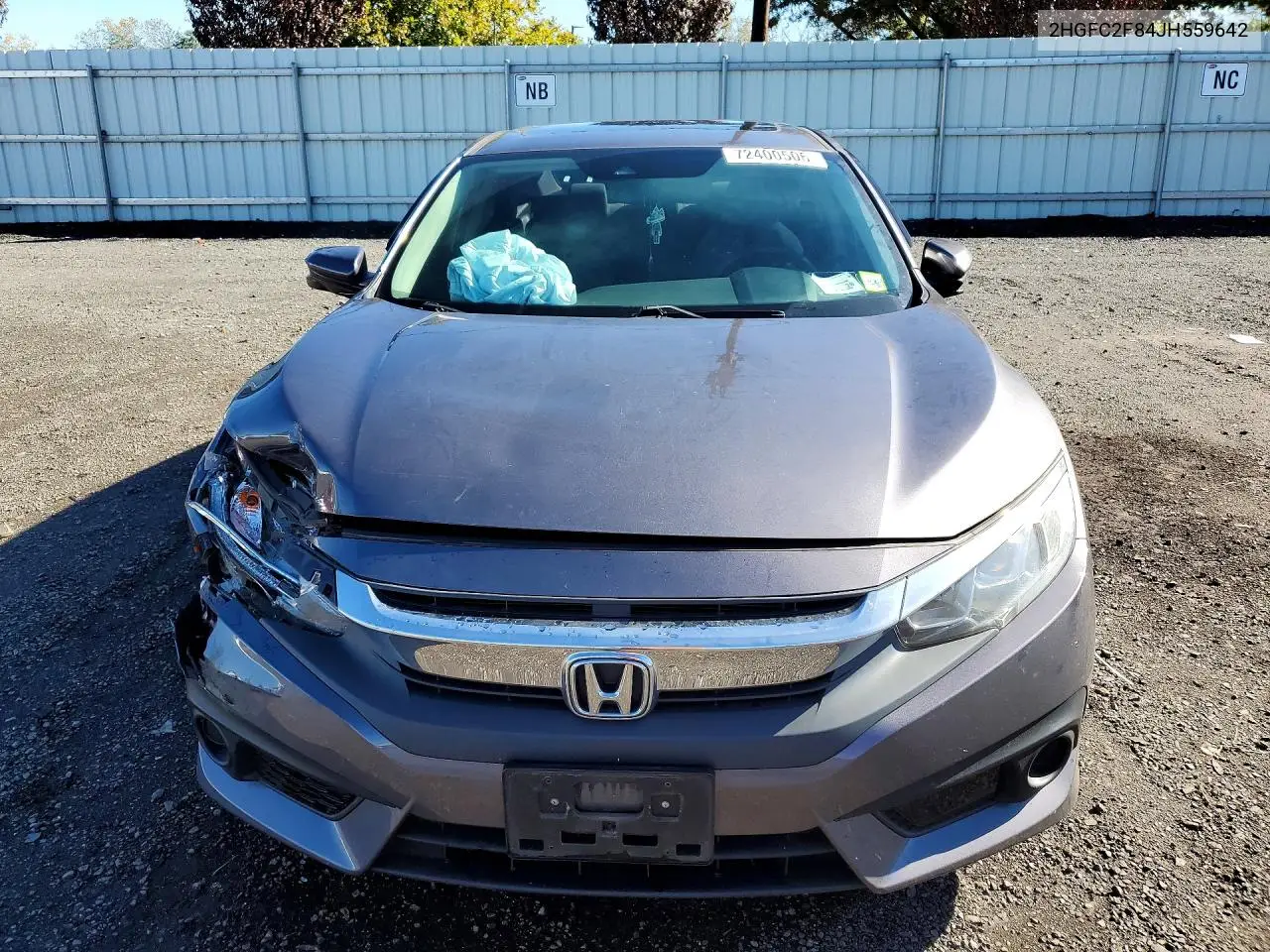 2018 HONDA CIVIC VIN 2HGFC2F84JH559642 — фото 5