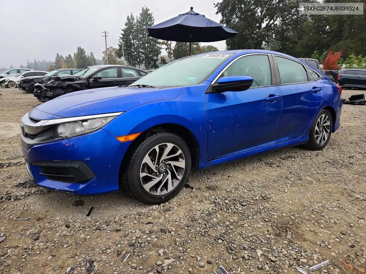 HONDA CIVIC 2018, VIN 19XFC2F74JE039524
