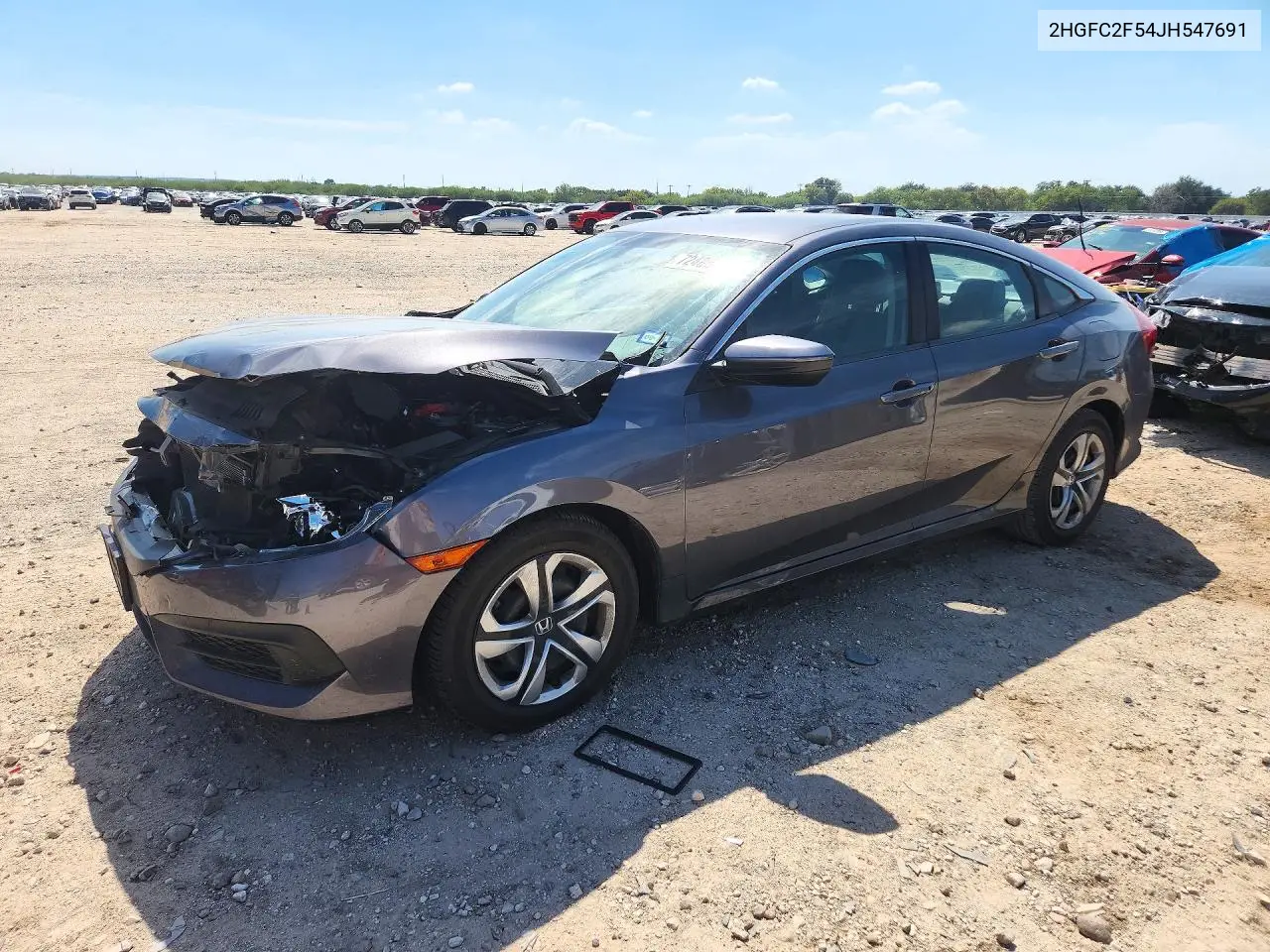 HONDA CIVIC 2018, VIN 2HGFC2F54JH547691