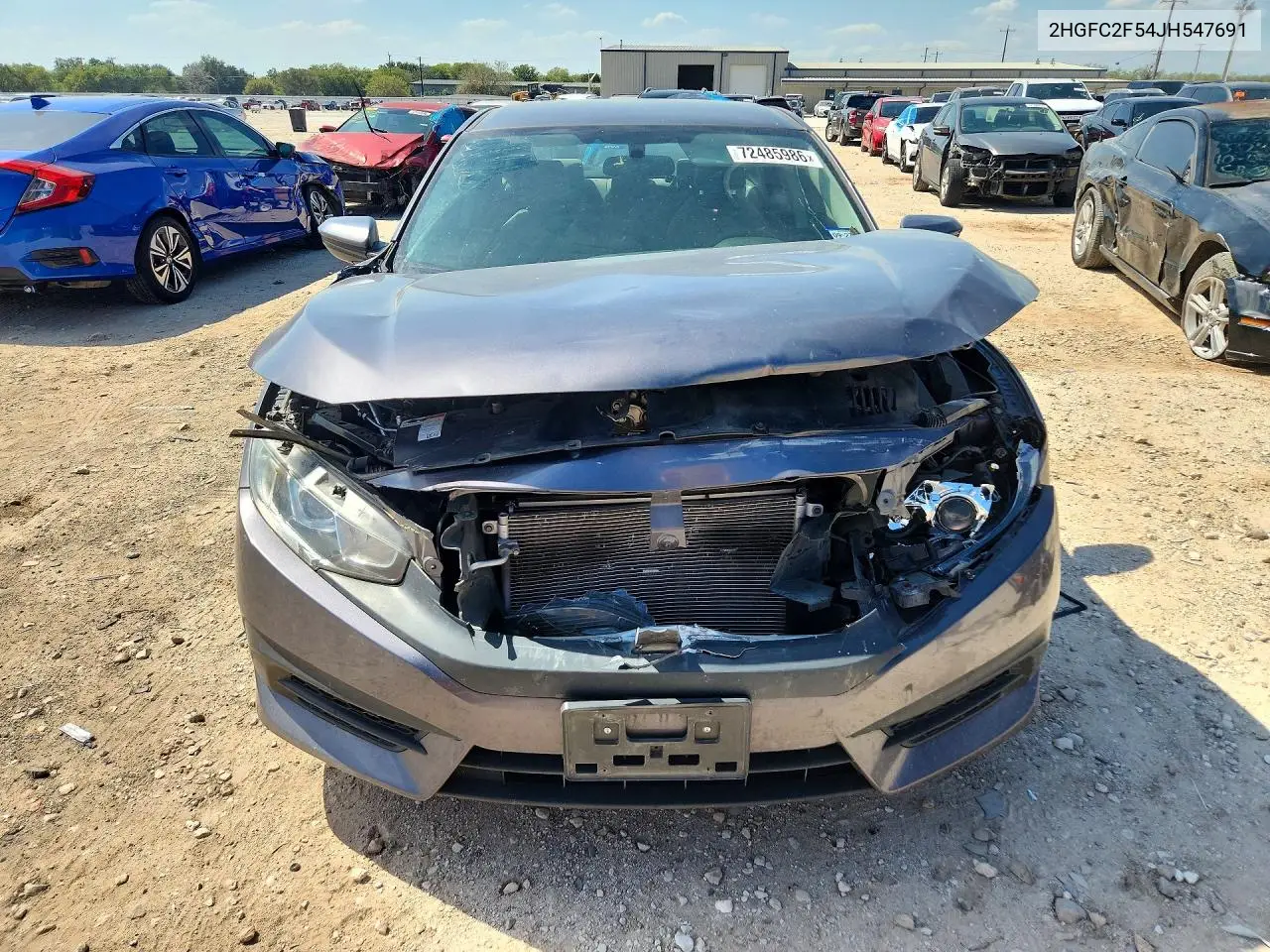 2018 HONDA CIVIC VIN 2HGFC2F54JH547691 — фото 5