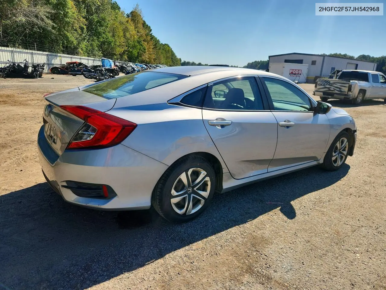 2018 HONDA CIVIC VIN 2HGFC2F57JH542968 — фото 3