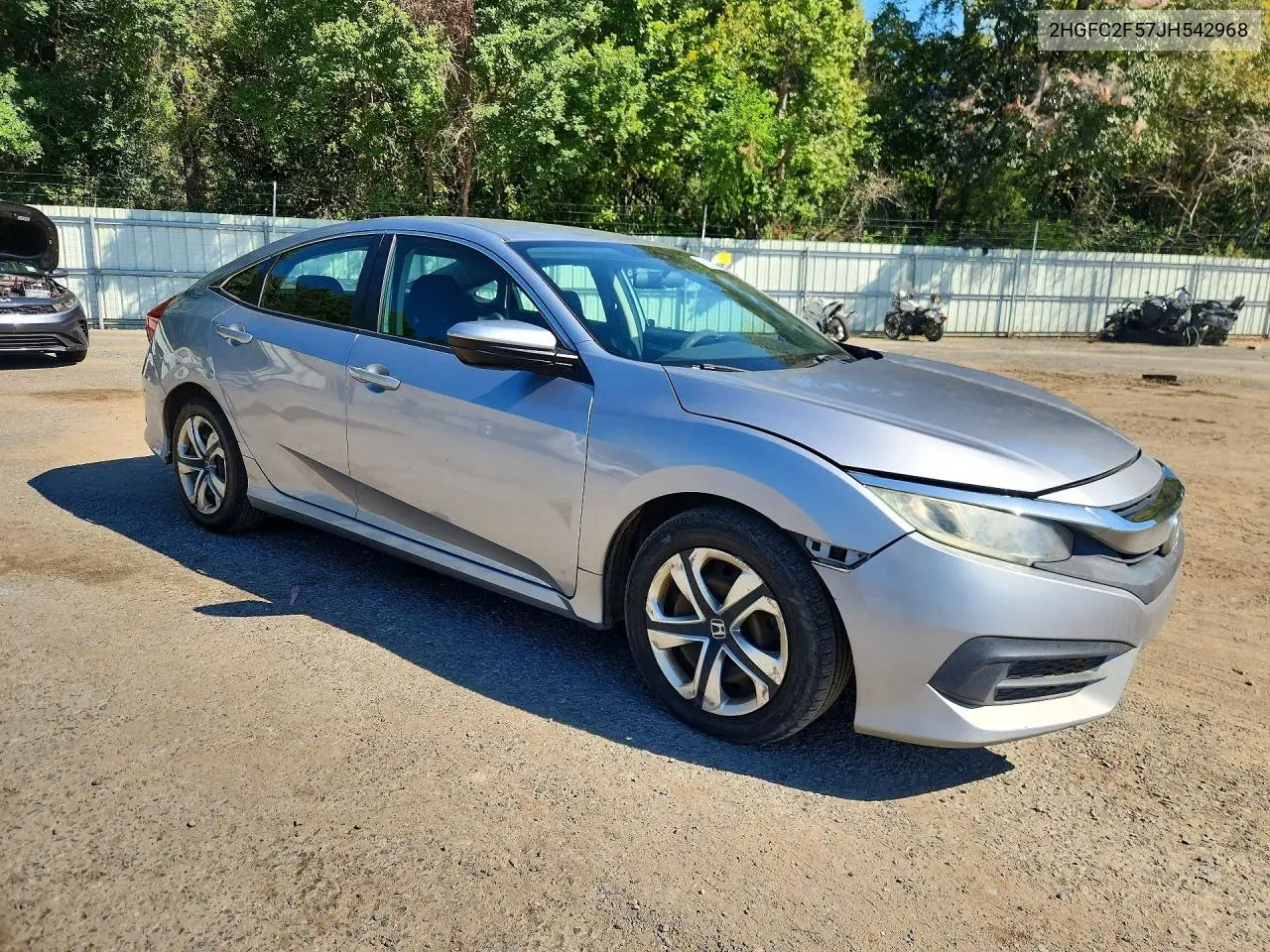 2018 HONDA CIVIC VIN 2HGFC2F57JH542968 — фото 4