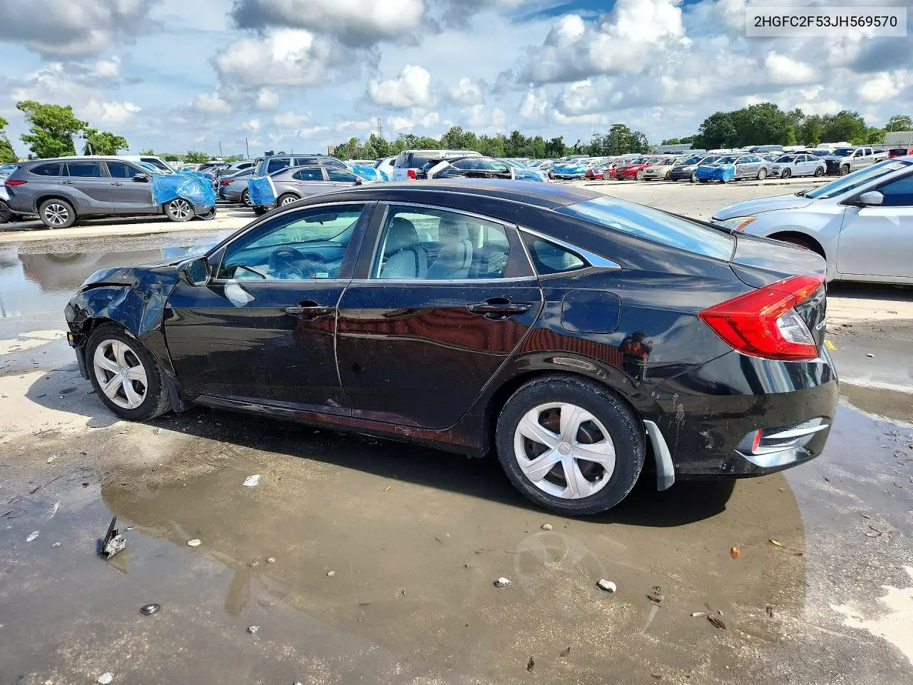2018 HONDA CIVIC VIN 2HGFC2F53JH569570 — фото 2