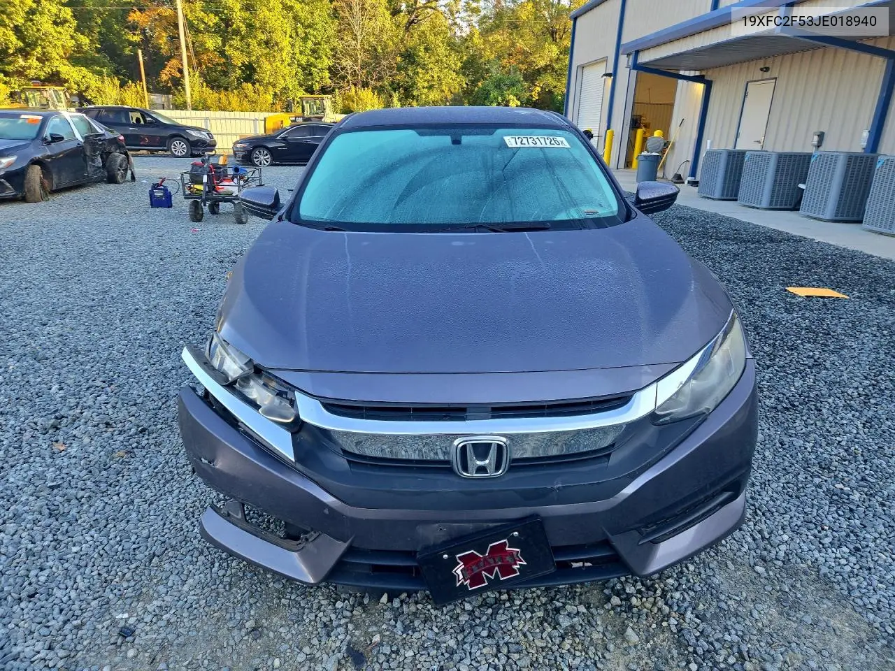 2018 HONDA CIVIC VIN 19XFC2F53JE018940 — фото 2