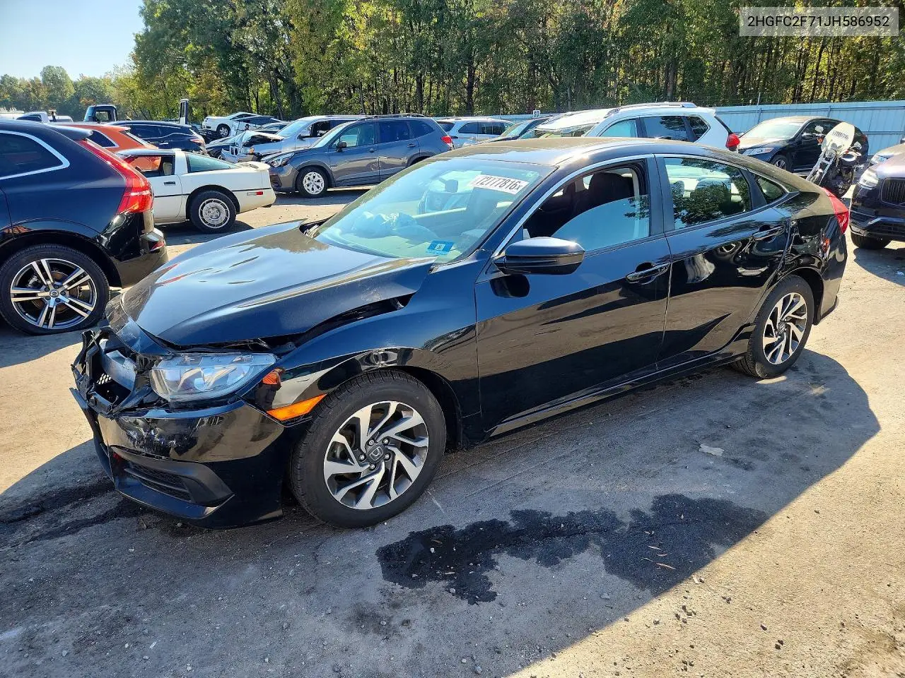 HONDA CIVIC 2018, VIN 2HGFC2F71JH586952