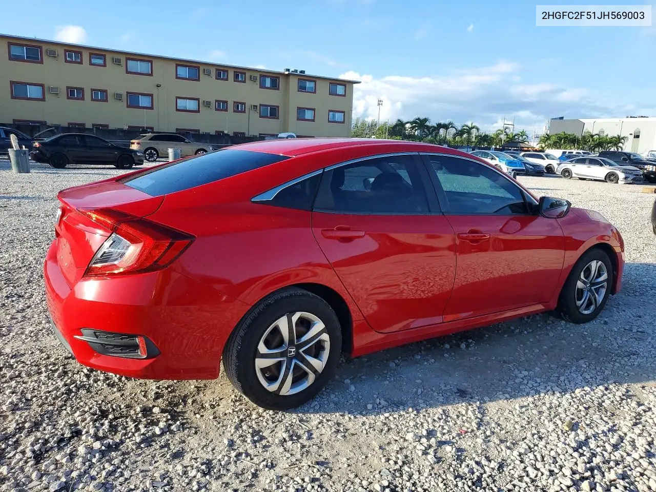 2018 HONDA CIVIC VIN 2HGFC2F51JH569003 — фото 4
