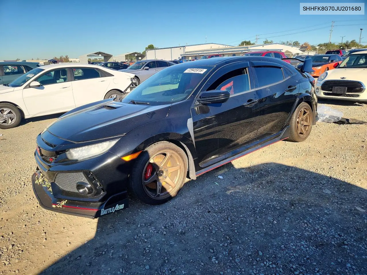HONDA CIVIC 2018, VIN SHHFK8G70JU201680