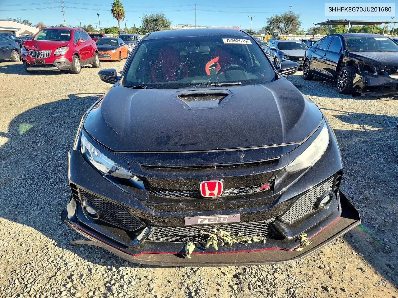 2018 HONDA CIVIC VIN SHHFK8G70JU201680 — фото 5