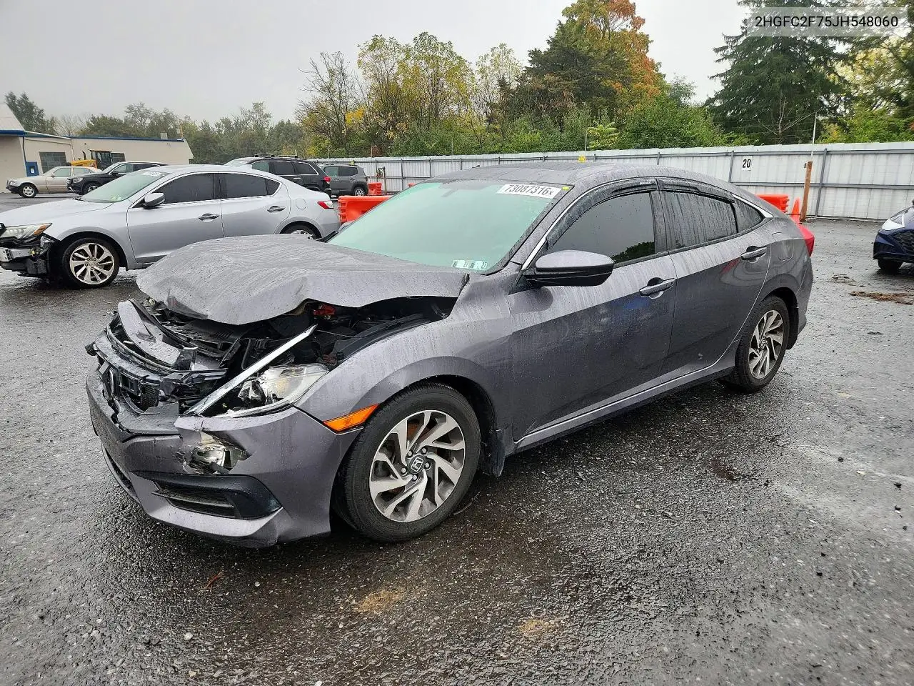 HONDA CIVIC 2018, VIN 2HGFC2F75JH548060