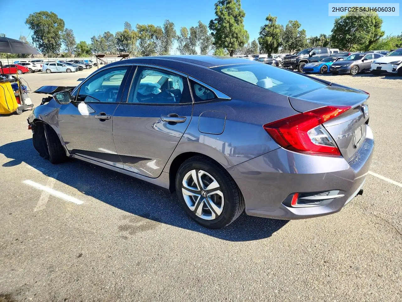 2018 HONDA CIVIC VIN 2HGFC2F54JH606030 — фото 2