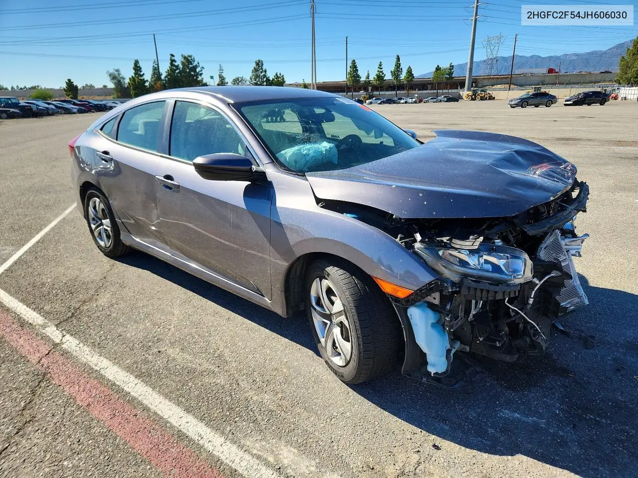 2018 HONDA CIVIC VIN 2HGFC2F54JH606030 — фото 4