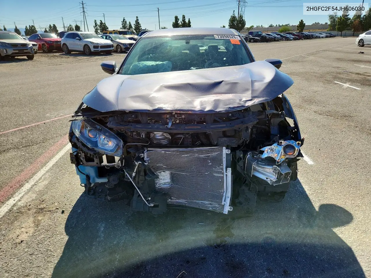 2018 HONDA CIVIC VIN 2HGFC2F54JH606030 — фото 5