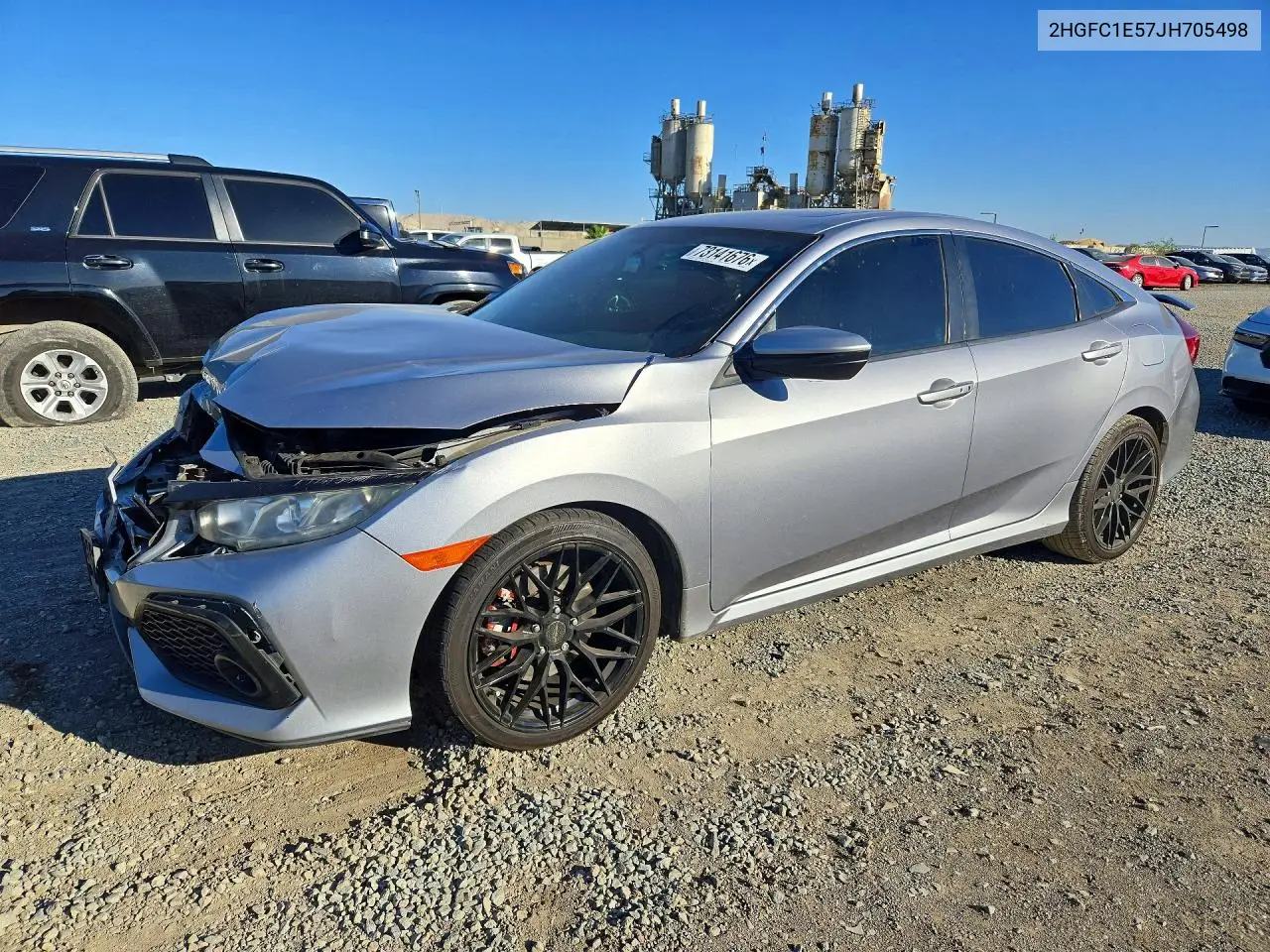 HONDA CIVIC 2018, VIN 2HGFC1E57JH705498