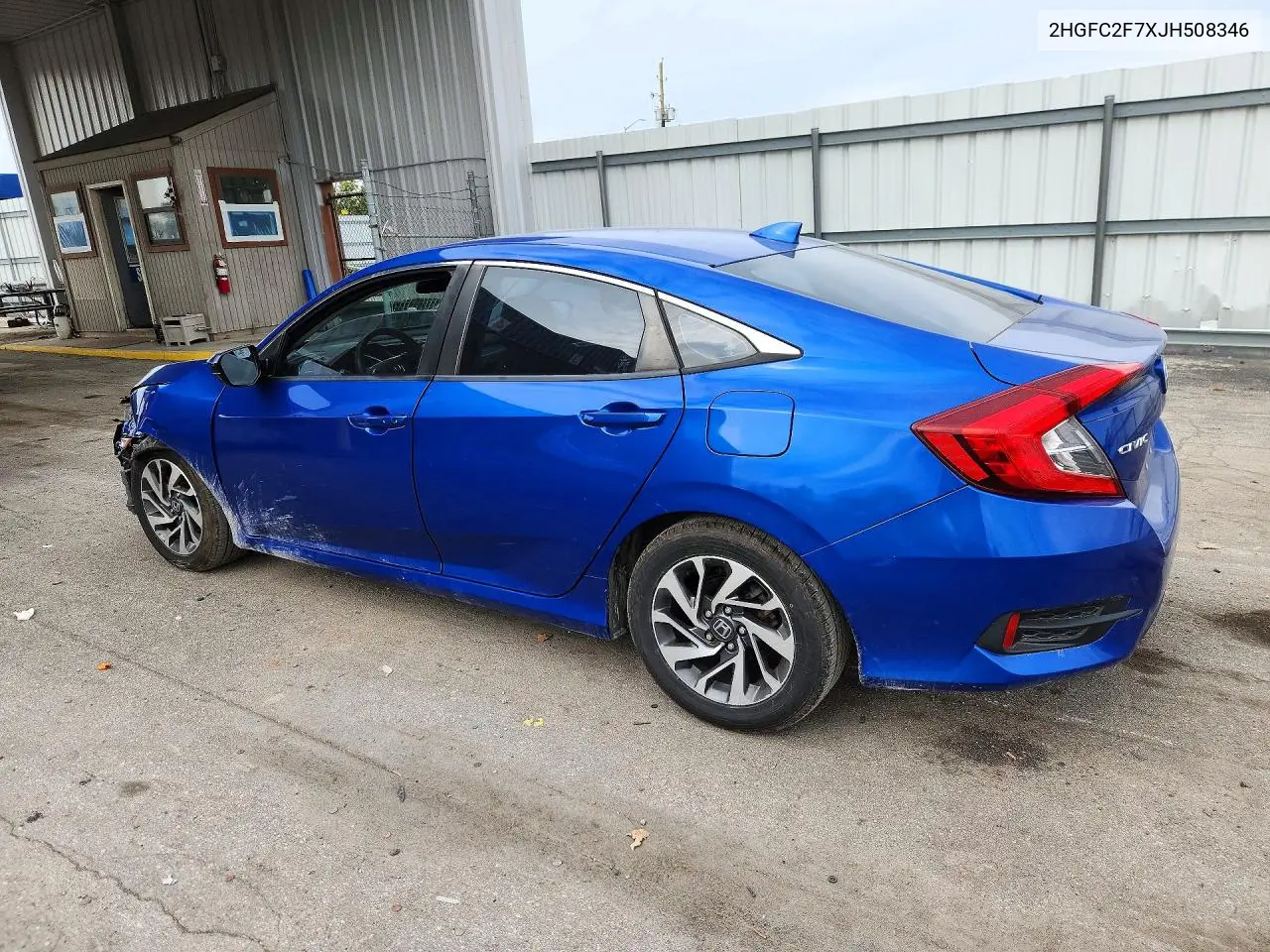 2018 HONDA CIVIC VIN 2HGFC2F7XJH508346 — фото 2
