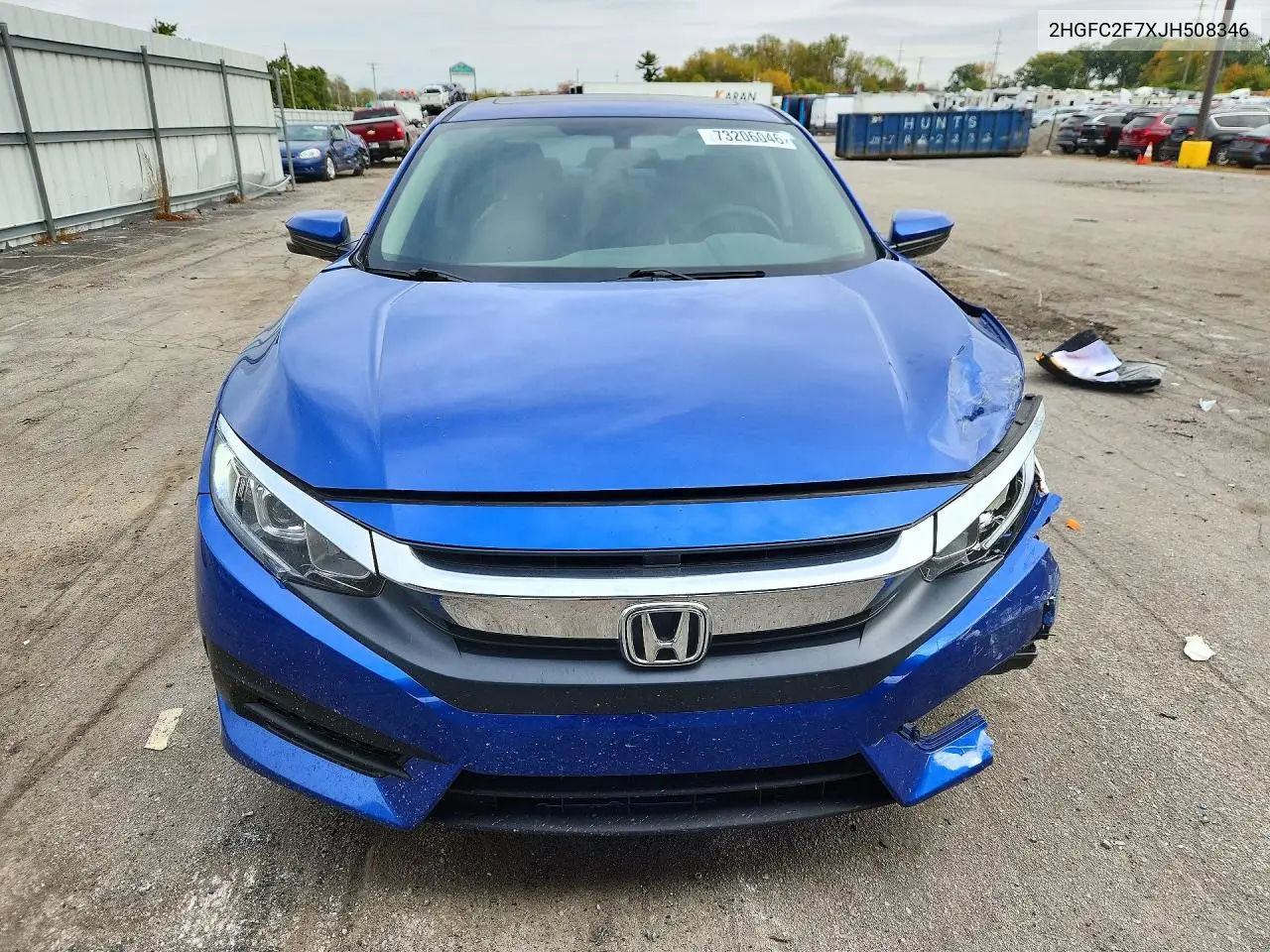 2018 HONDA CIVIC VIN 2HGFC2F7XJH508346 — фото 5