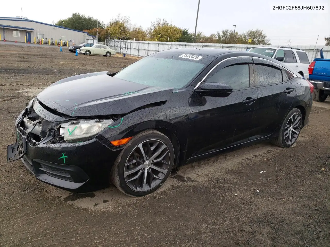 HONDA CIVIC 2018, VIN 2HGFC2F58JH607892