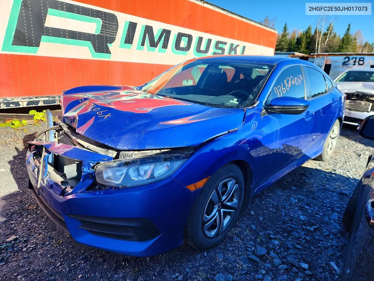 HONDA CIVIC 2018, VIN 2HGFC2E50JH017073