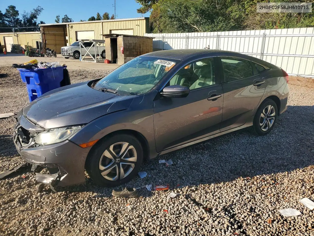 HONDA CIVIC 2018, VIN 2HGFC2F58JH610713