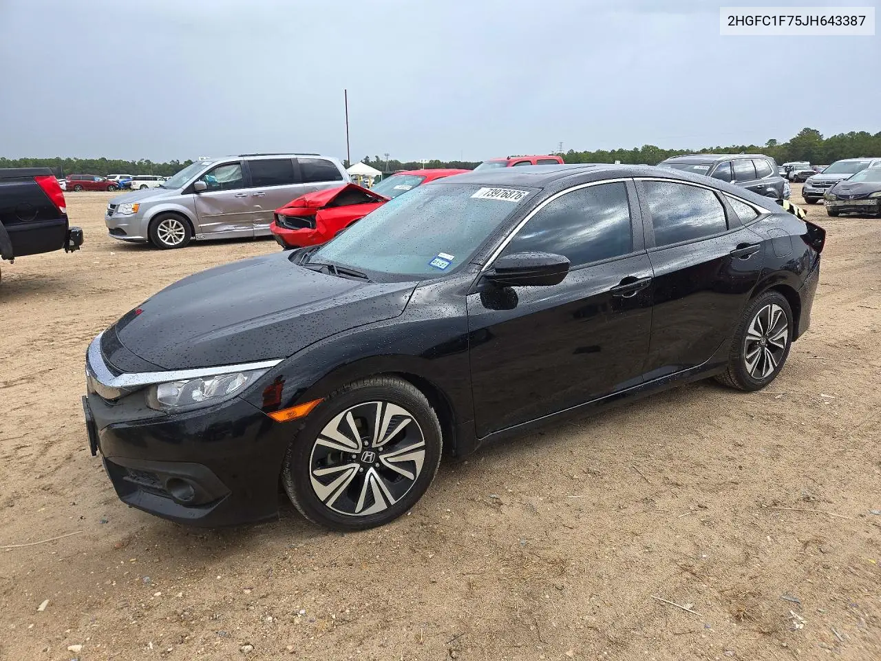 HONDA CIVIC 2018, VIN 2HGFC1F75JH643387
