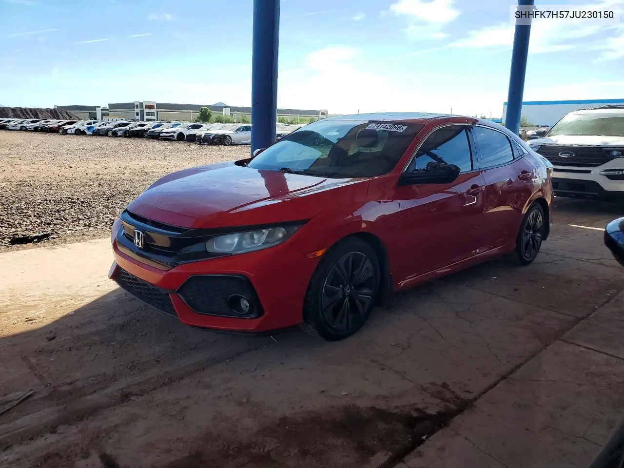 HONDA CIVIC 2018, VIN SHHFK7H57JU230150