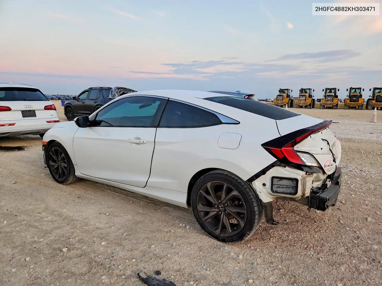 2019 HONDA CIVIC VIN 2HGFC4B82KH303471 — фото 2