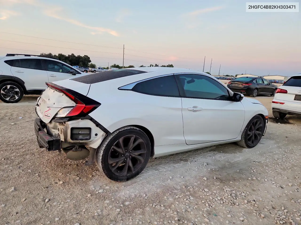 2019 HONDA CIVIC VIN 2HGFC4B82KH303471 — фото 3