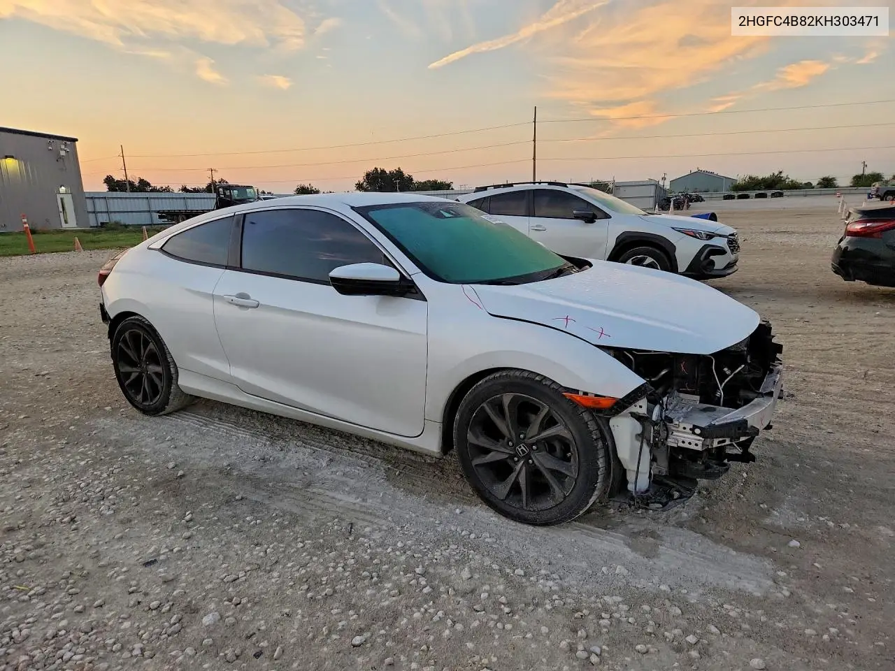 2019 HONDA CIVIC VIN 2HGFC4B82KH303471 — фото 4