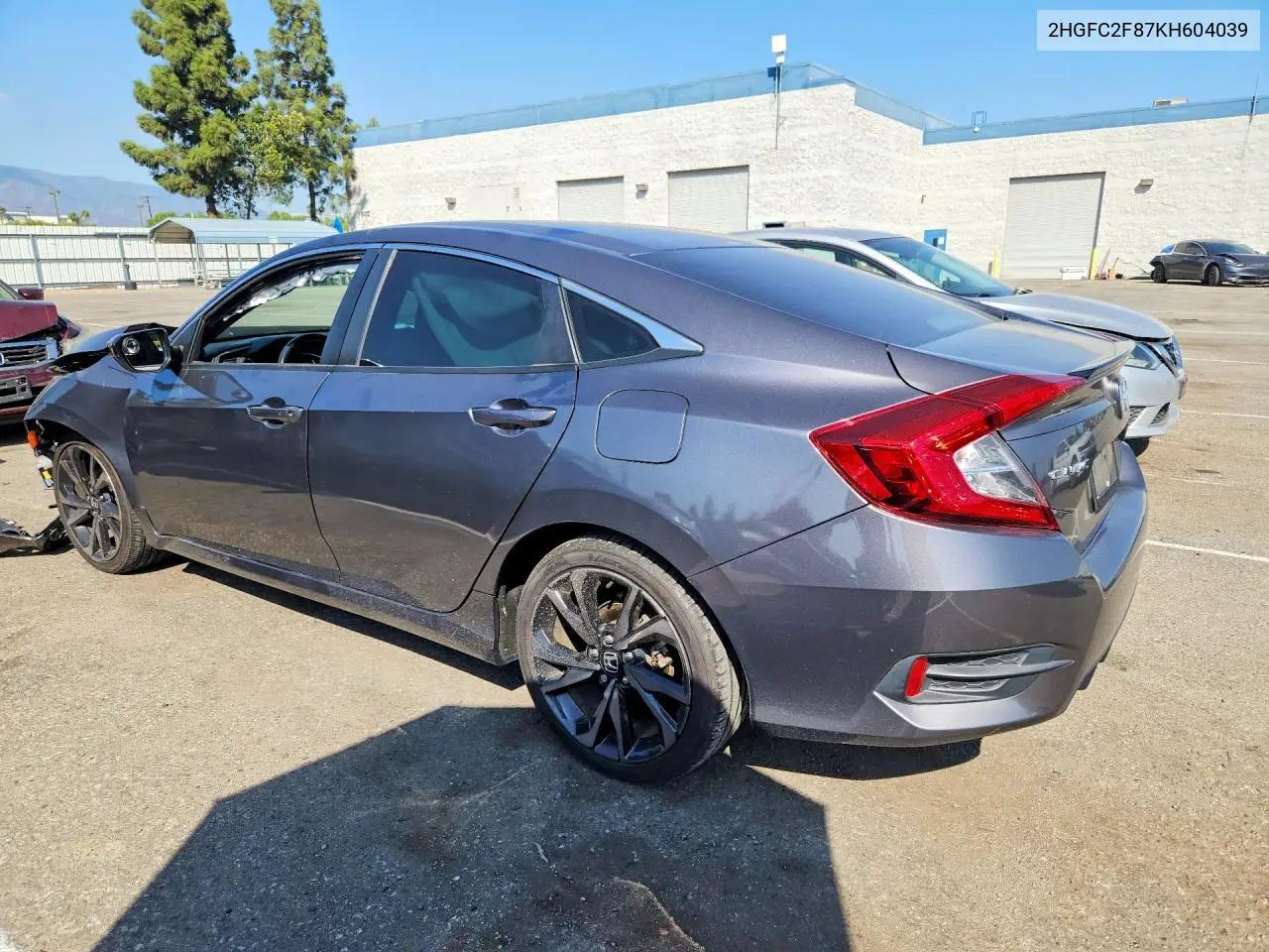 2019 HONDA CIVIC VIN 2HGFC2F87KH604039 — фото 2