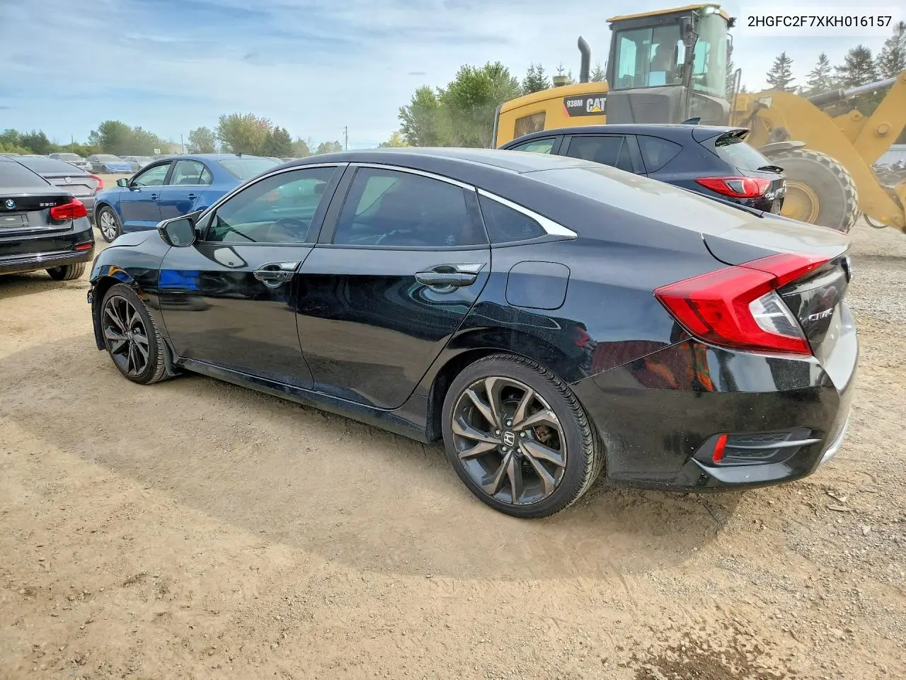 2019 HONDA CIVIC VIN 2HGFC2F7XKH016157 — фото 2